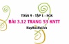 Bài 3.12 Toán 9 tập 1 SGK Kết nối tri thức